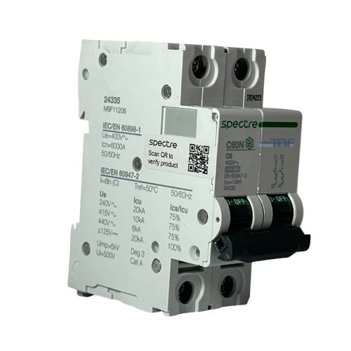 کلید مینیاتوری 2 پل 6 آمپر اسپکتر