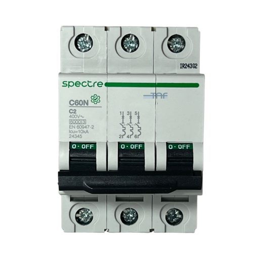 کلید مینیاتوری 3 پل 2 آمپر اسپکتر