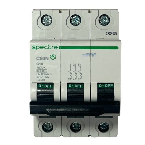 کلید مینیاتوری 3 پل 10 آمپر اسپکتر