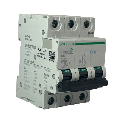 کلید مینیاتوری 3 پل 10 آمپر اسپکتر